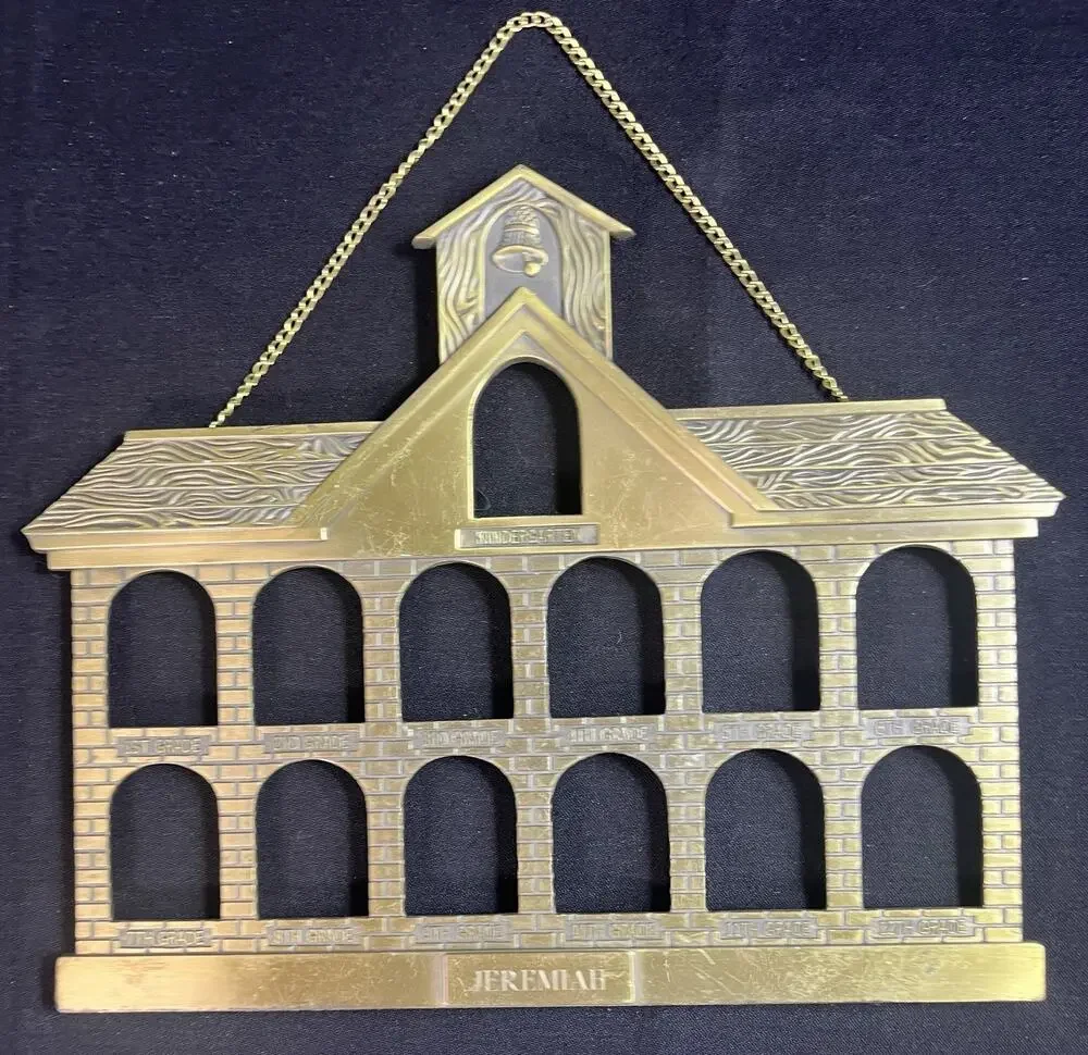 Ashbury Brass School House Picture Frame 1st-12th All Grades Photo Hanger - read